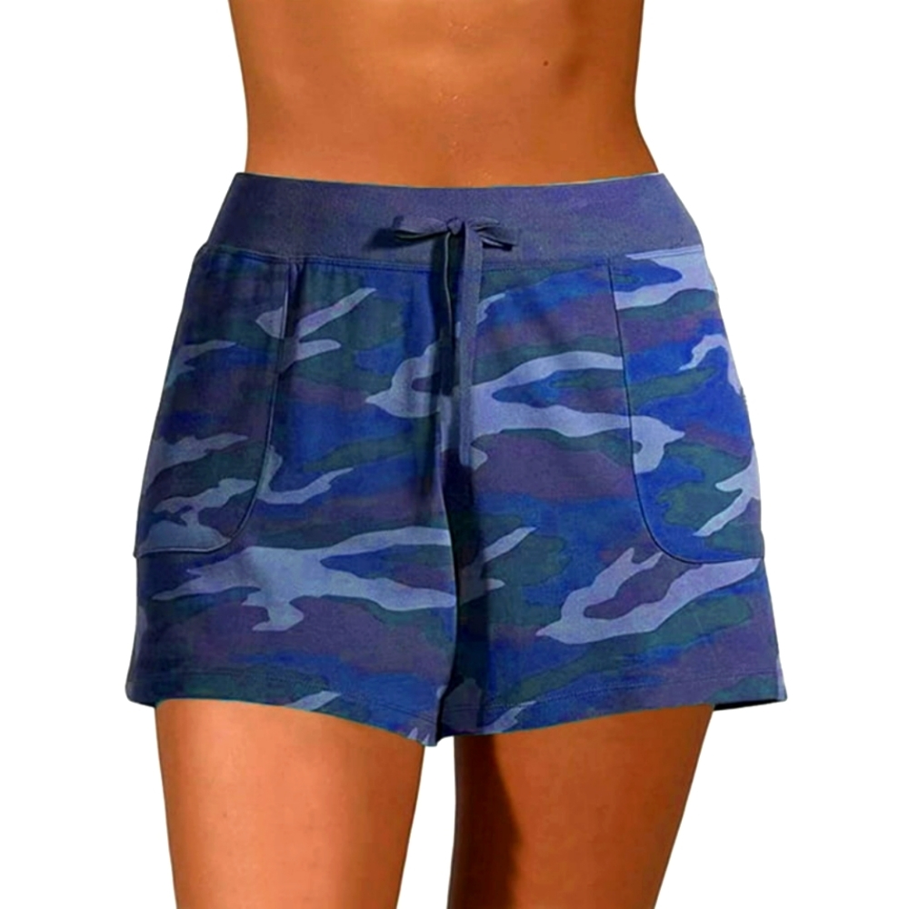 Womens plus camo shorts with waist string tie and 2 pockets free sox with sale ❤
